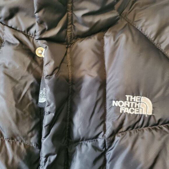 The North Face Girls 550 Down Quilted Puffer Jacket Coat Parka Size XL (18) VGC - Picture 3 of 5